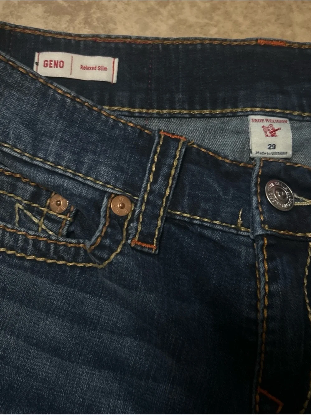 True religion Dark Blue men Slim Jeans size 29x32